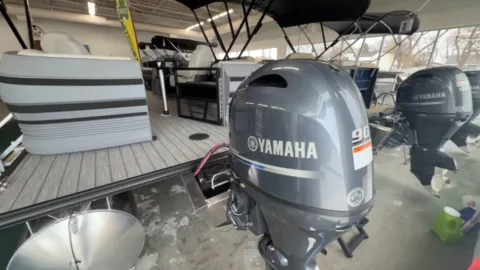 Another view of 2026 SYLVAN R SERIES R-20 LZ DH 90HP BUNK TRAILER for sale in Fargo, ND at McLaughlin's RV and Marine - Fargo