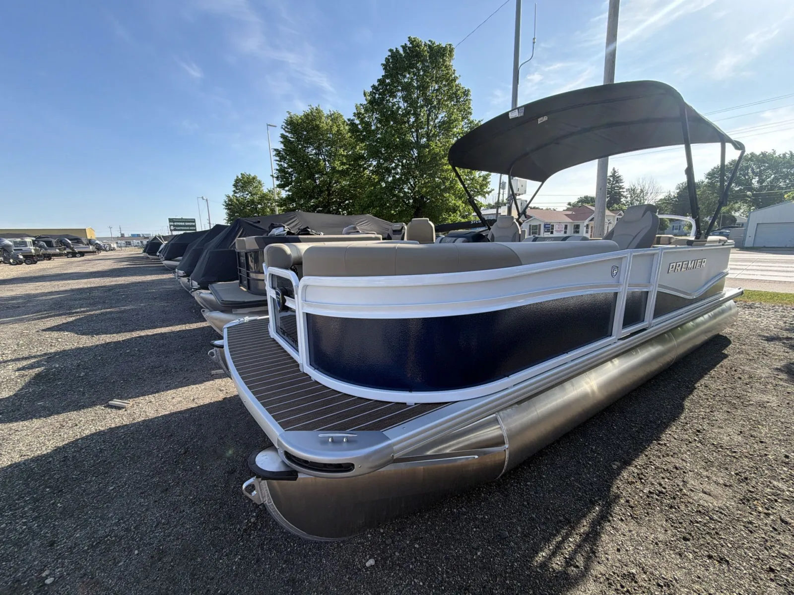 Blue 2026 PREMIER SUNSCAPE 220 RF 115HP BUNK TRAILER for sale in Fargo, ND