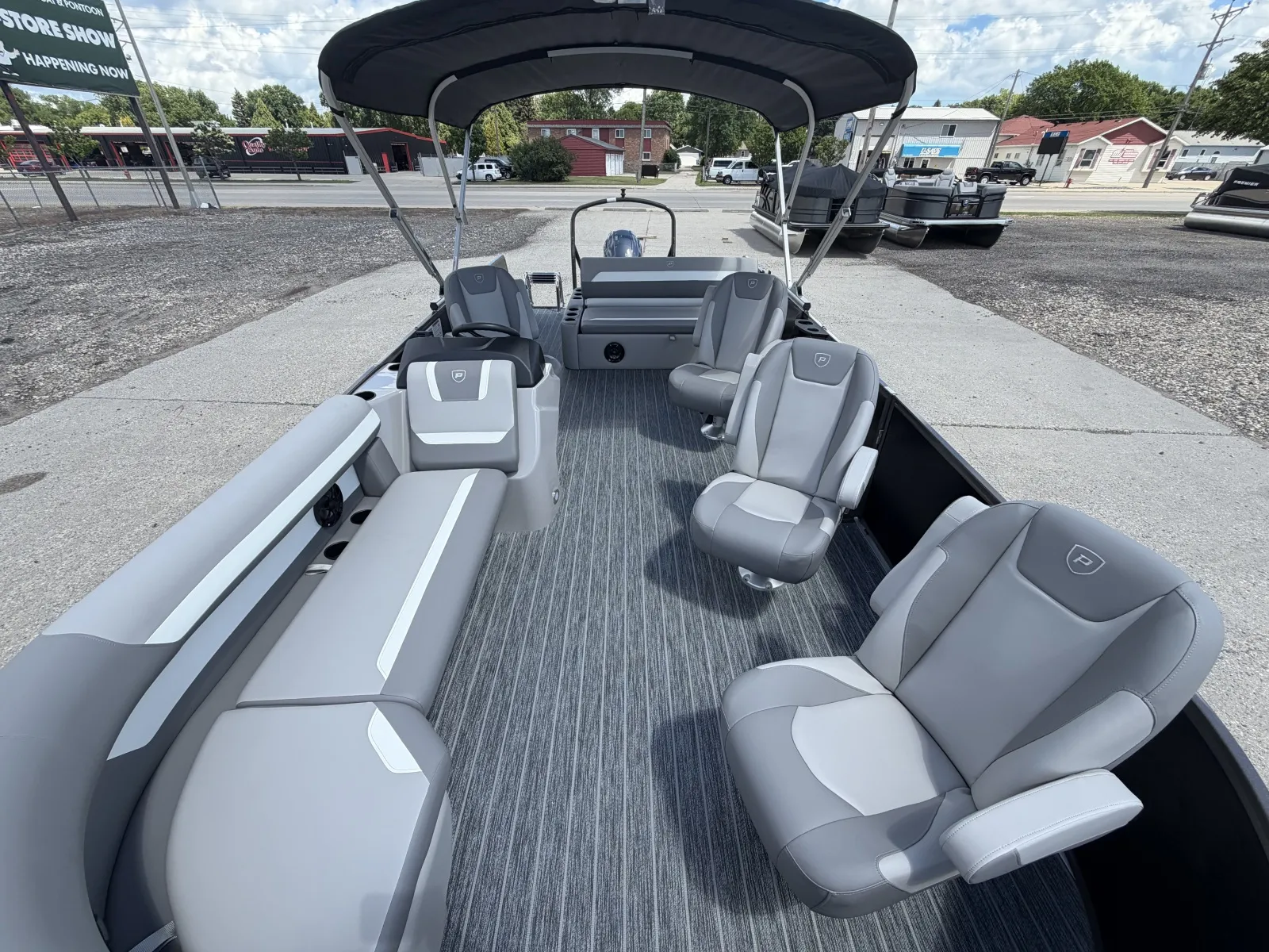 Black 2026 PREMIER SUNSCAPE 220 RL 115HP BUNK TRAILER for sale in Fargo, ND