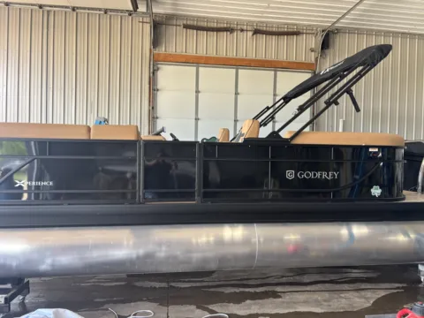 Another view of 2026 GODFREY XPERIENCE 2286 SBX 150HP BUNK TRAILER for sale in Fargo, ND at McLaughlin's RV and Marine - Fargo