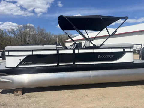 Another view of 2026 GODFREY XPERIENCE 2286 SBX TRIPLE 200HP BUNK TRAILER for sale in Detroit Lakes, MN at McLaughlin's RV & Marine - Detroit Lakes