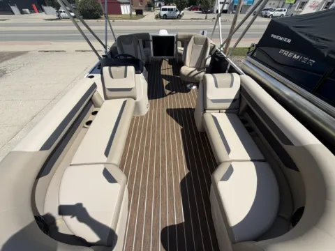 Photos of 2027 PREMIER SUNSCAPE 200 RF 90HP BUNK TRAILER for sale in Fargo, ND at McLaughlin's RV and Marine - Fargo