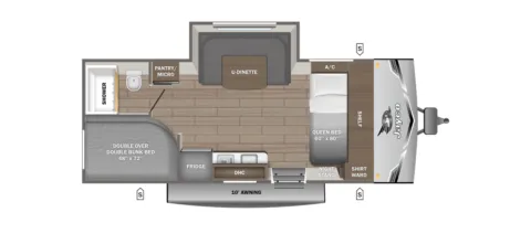 Photos of 2027 Jayco JAY FLIGHT SLX 178DBS for sale in Fargo, ND at McLaughlin's RV and Marine - Fargo