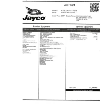 Another view of 2027 Jayco JAY FLIGHT 170FQ SE for sale in Fargo, ND at McLaughlin's RV and Marine - Fargo