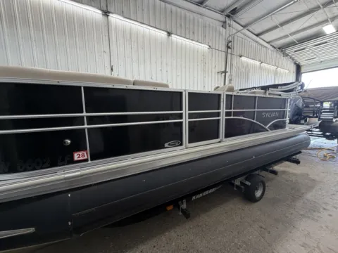 Another view of 2015 SYLVAN MIRAGE 822 LZ 90HP BUNK TRAILER for sale in Fargo, ND at McLaughlin's RV and Marine - Fargo