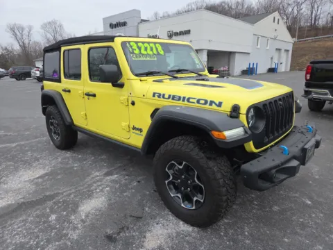 Yellow 2022 Jeep Wrangler 4xe Unlimited Rubicon for sale in Hamburg, PA