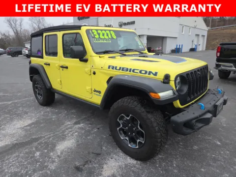Yellow 2022 Jeep Wrangler 4xe Unlimited Rubicon for sale in Hamburg, PA