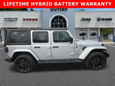Silver 2023 Jeep Wrangler 4xe Sahara for sale in Hamburg, PA