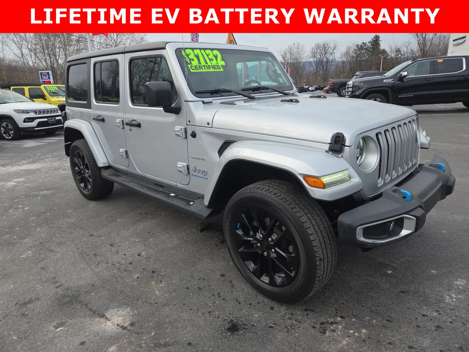 Silver 2023 Jeep Wrangler 4xe Sahara for sale in Hamburg, PA