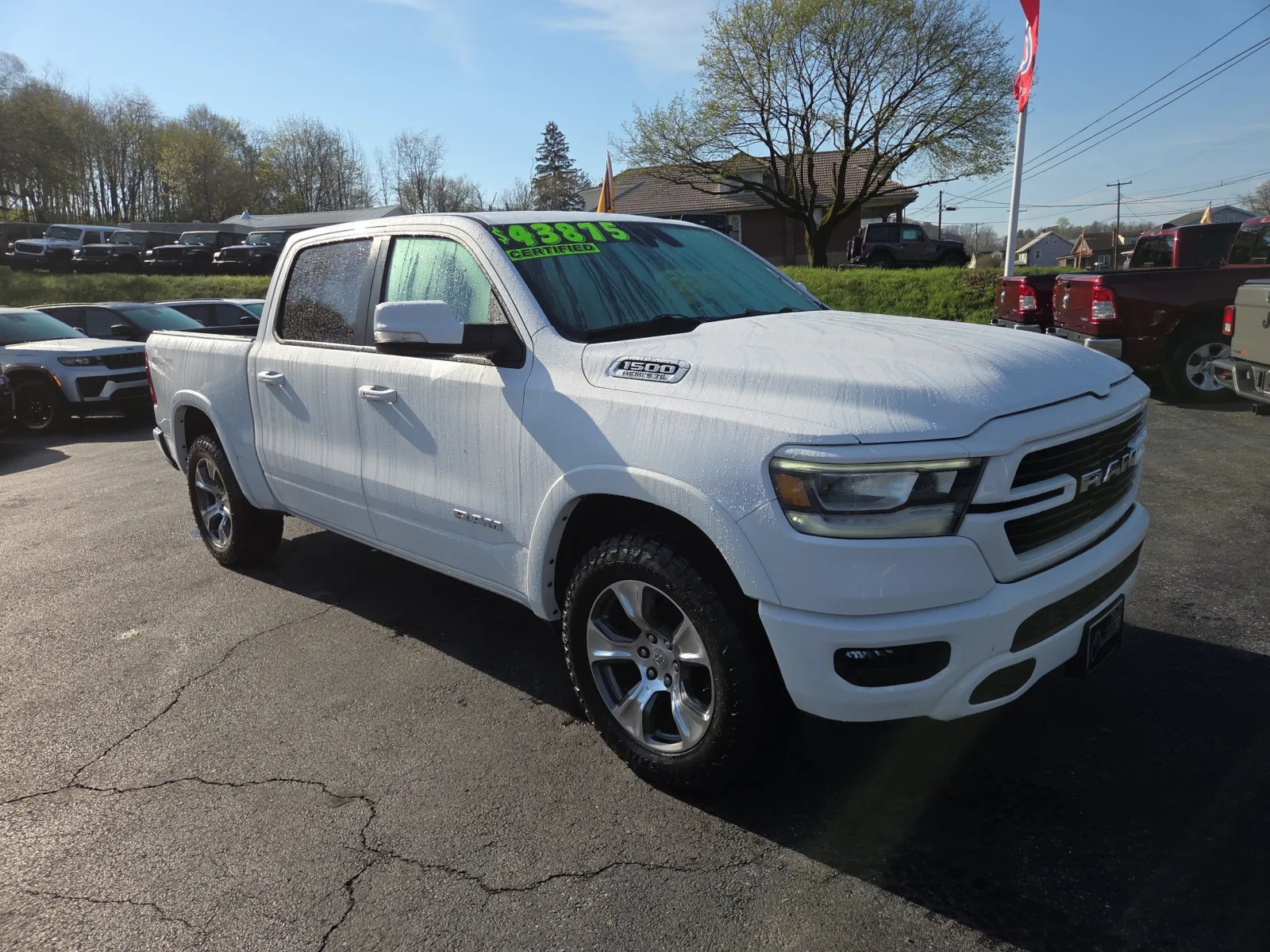 White 2022 Ram 1500 Laramie for sale in Hamburg, PA