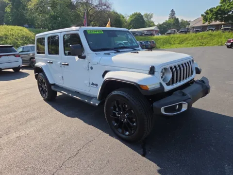 White 2025 Jeep Wrangler 4xe Sahara for sale in Hamburg, PA