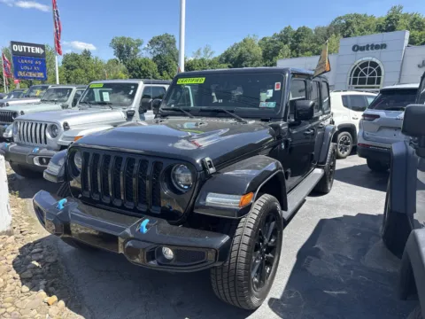 Black 2021 Jeep Wrangler 4xe Unlimited Sahara High Altitude for sale in Hamburg, PA