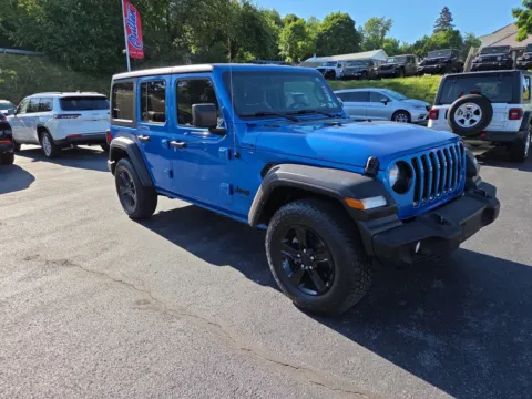 Blue 2021 Jeep Wrangler Unlimited Sport Altitude for sale in Hamburg, PA