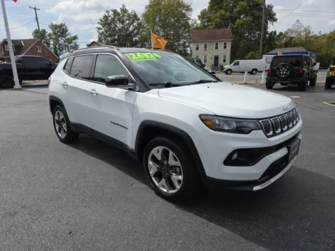 White 2022 Jeep Compass Limited for sale in Hamburg, PA