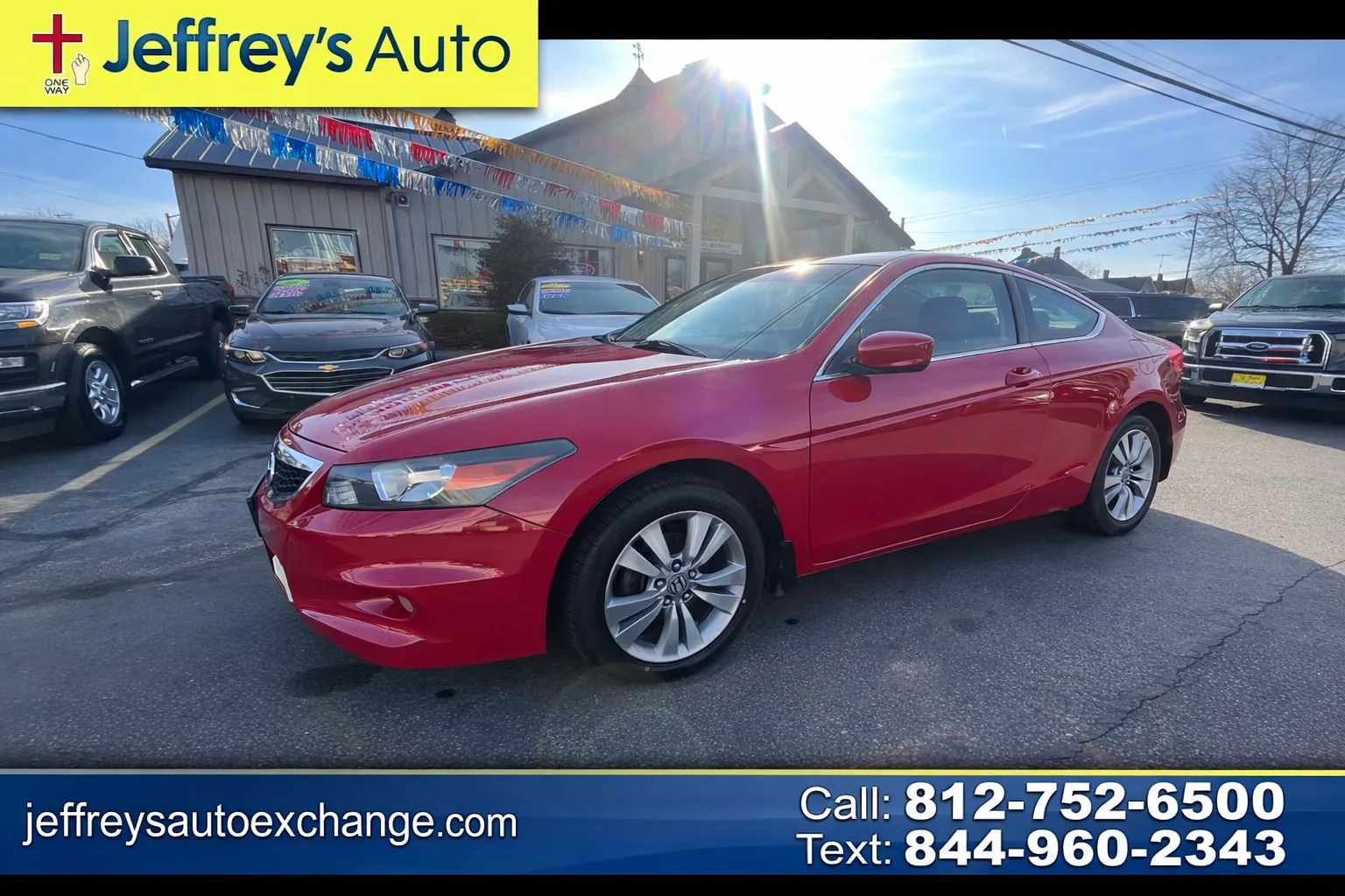 Red 2011 HONDA ACCORD LX-S for sale in Scottsburg, IN