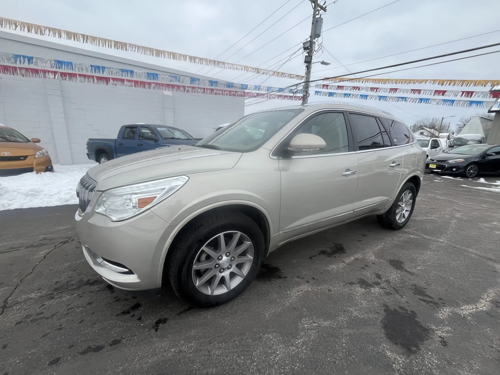Gold 2017 BUICK ENCLAVE LEATHER for sale in Scottsburg, IN