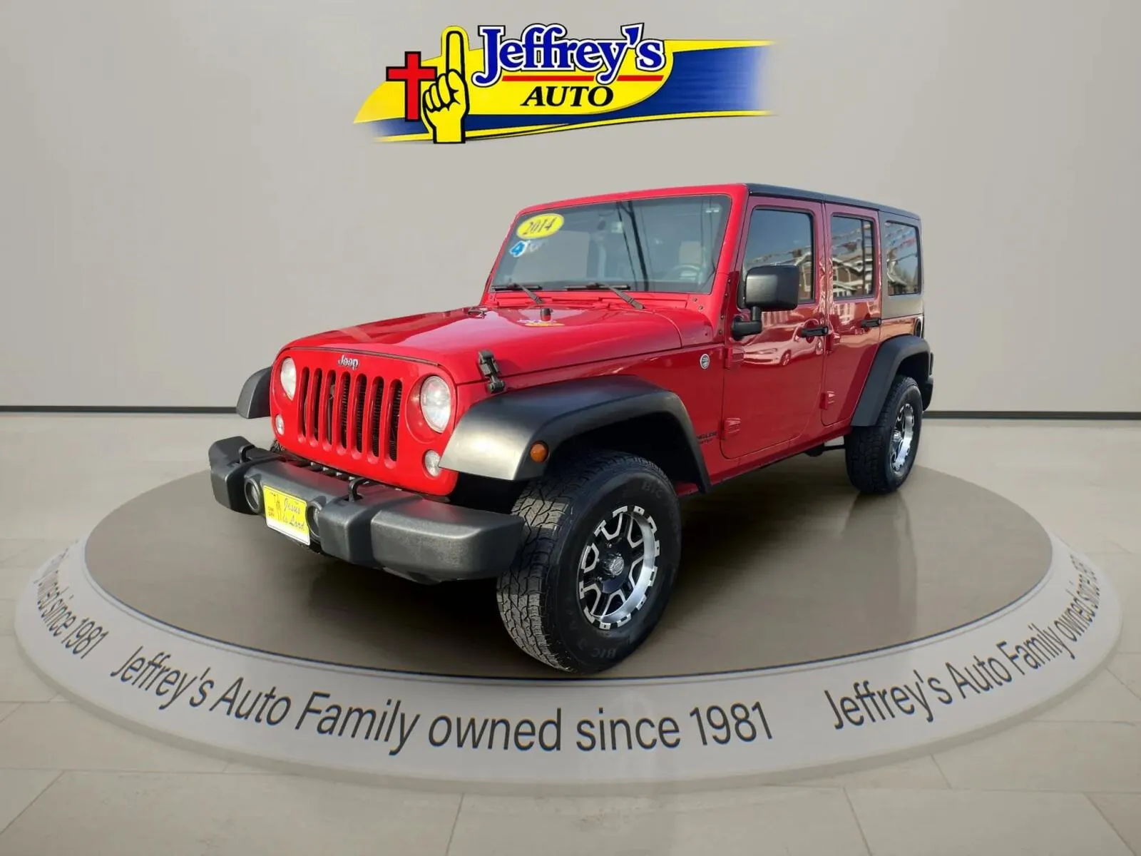 Red 2014 JEEP WRANGLER UNLIMI SPORT for sale in Scottsburg, IN