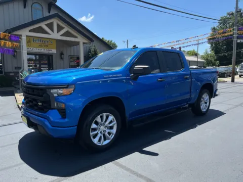 Blue 2022 CHEVROLET SILVERADO 1500 CUSTOM for sale in Scottsburg, IN