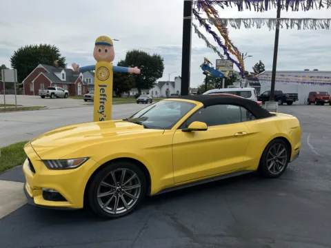 Yellow 2016 FORD MUSTANG EcoBoost Premium for sale in Scottsburg, IN