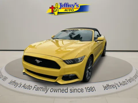 Yellow 2016 FORD MUSTANG EcoBoost Premium for sale in Scottsburg, IN