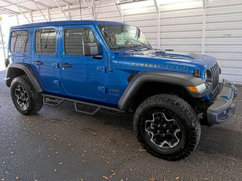 Blue 2022 Jeep Wrangler Unlimited Rubicon 4xe for sale in Madison, NC