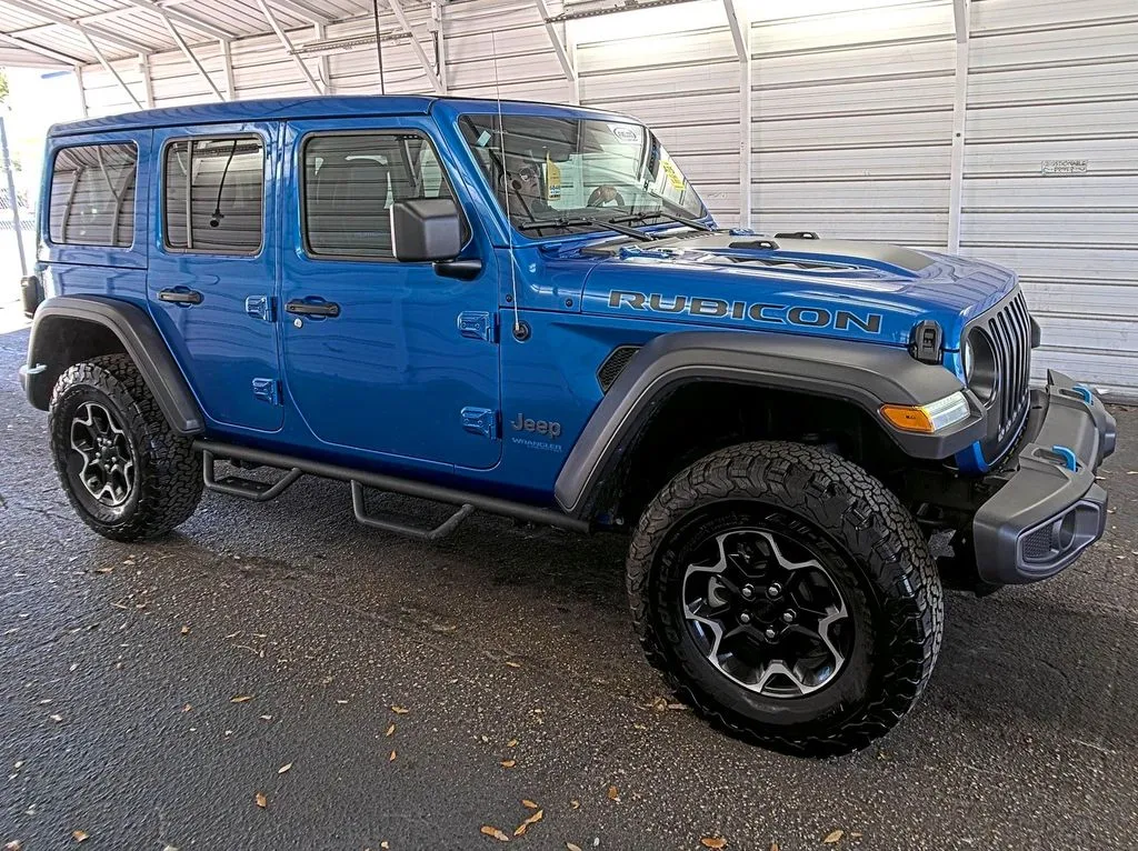 Blue 2022 Jeep Wrangler Unlimited Rubicon 4xe for sale in Madison, NC