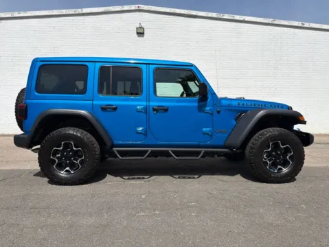 Blue 2022 Jeep Wrangler Unlimited Rubicon 4xe for sale in Madison, NC