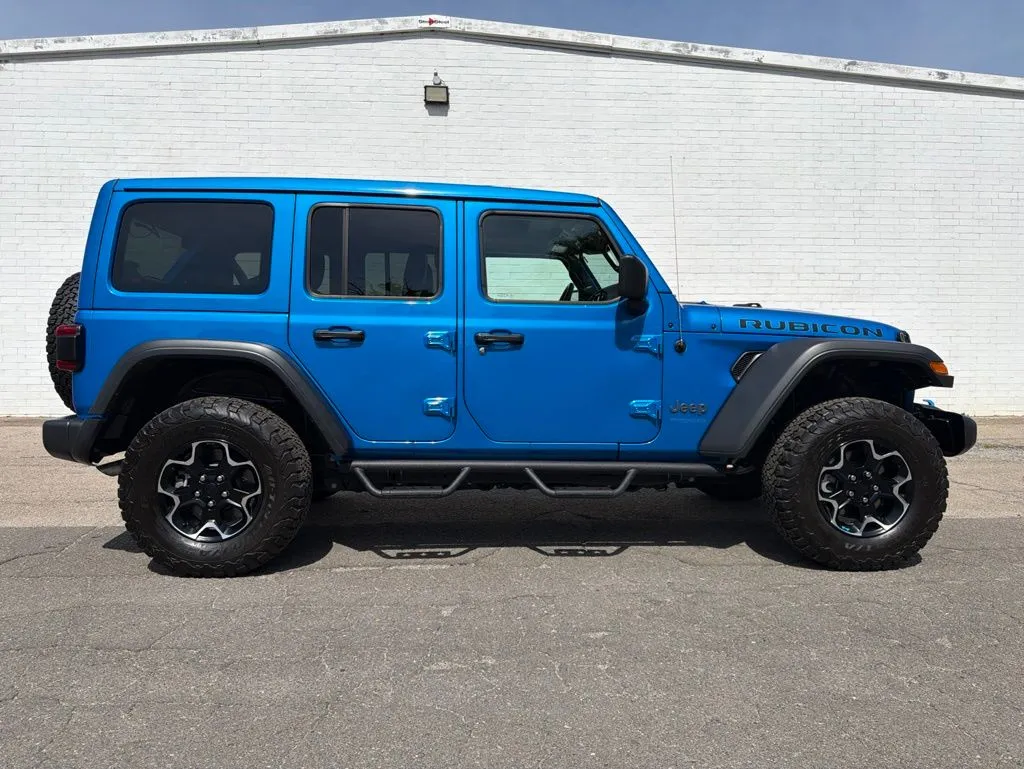 Blue 2022 Jeep Wrangler Unlimited Rubicon 4xe for sale in Madison, NC