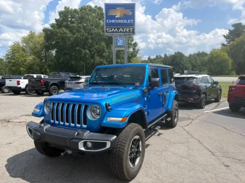 Blue 2021 Jeep Wrangler Unlimited Sahara 4xe for sale in Madison, NC
