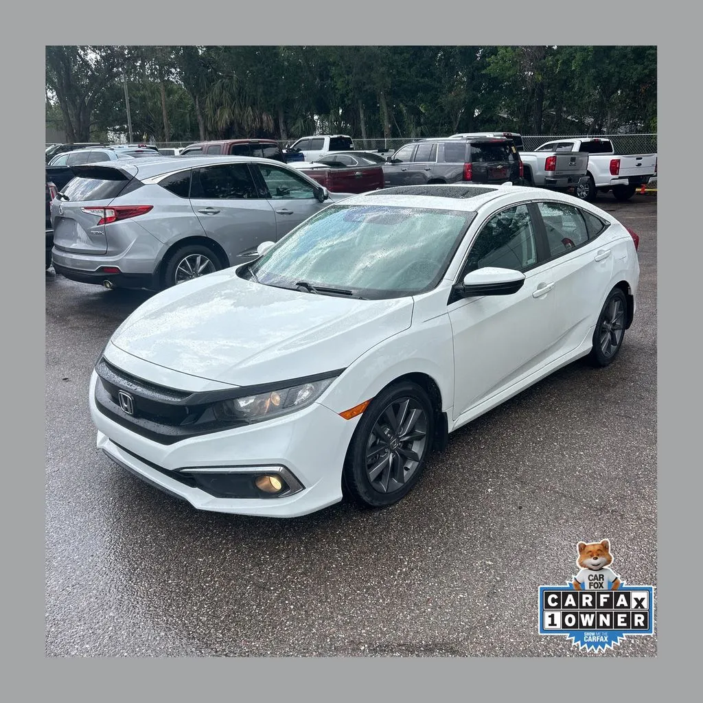 White 2019 Honda Civic EX-L for sale in South Boston, VA