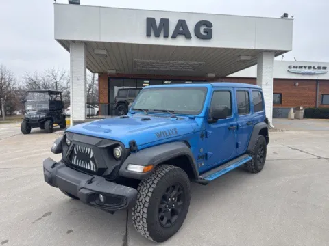 Blue 2021 Jeep Wrangler Unlimited Willys for sale in Chillicothe, MO