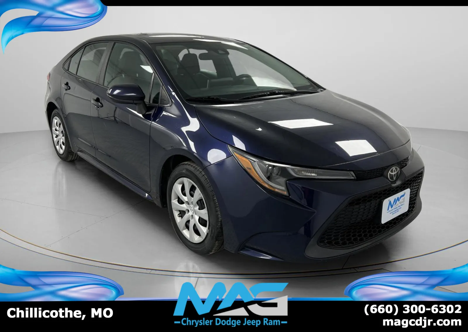 Blue 2020 Toyota Corolla LE for sale in Chillicothe, MO