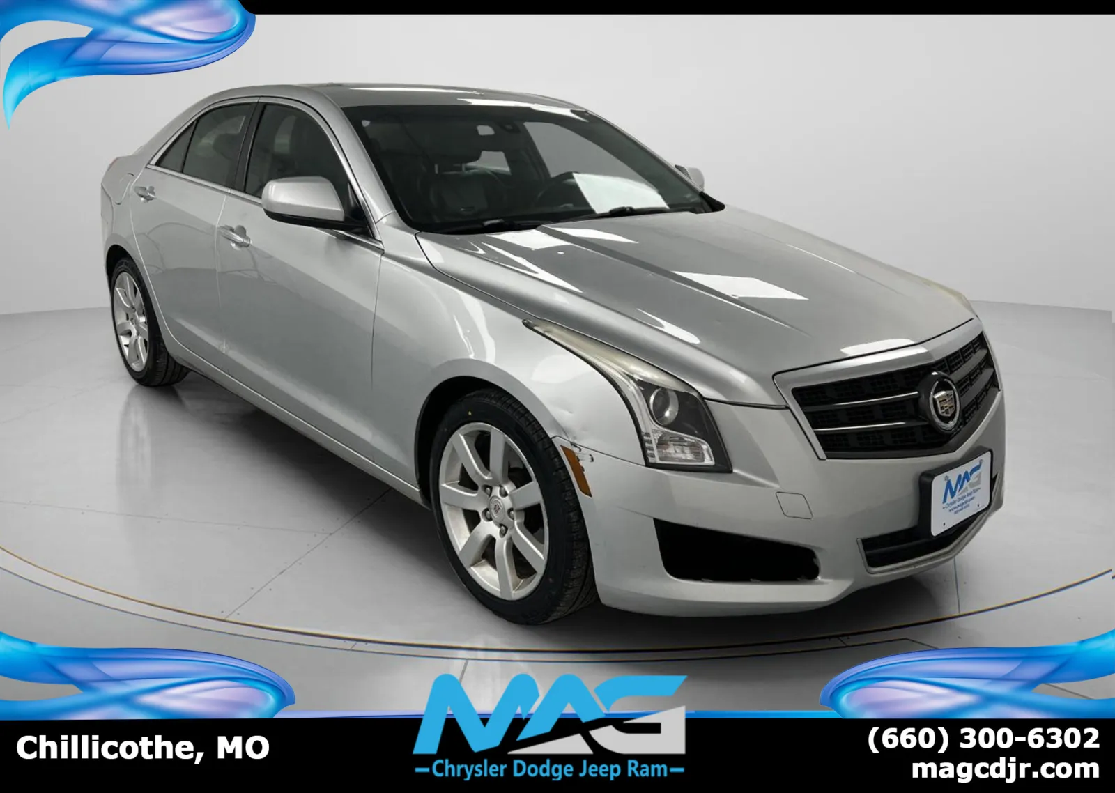 Silver 2013 Cadillac ATS 4dr Sdn 2.5L for sale in Chillicothe, MO