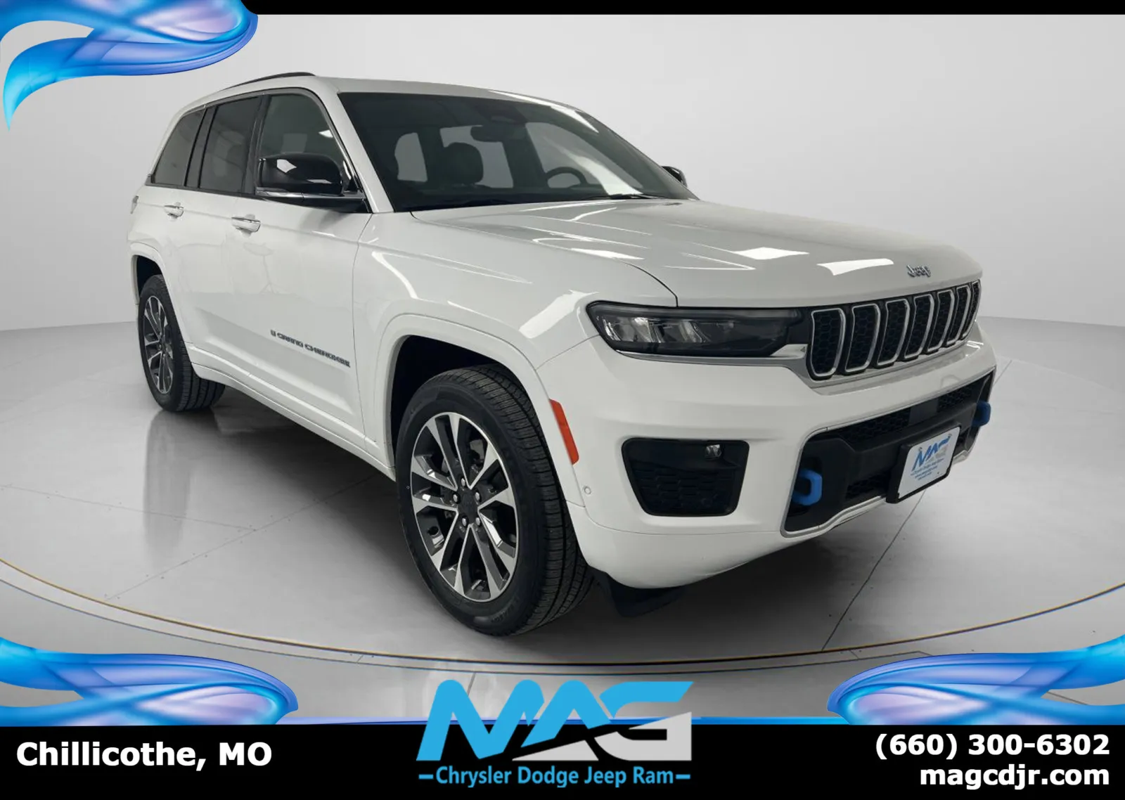 White 2022 Jeep Grand Cherokee 4xe Overland for sale in Chillicothe, MO