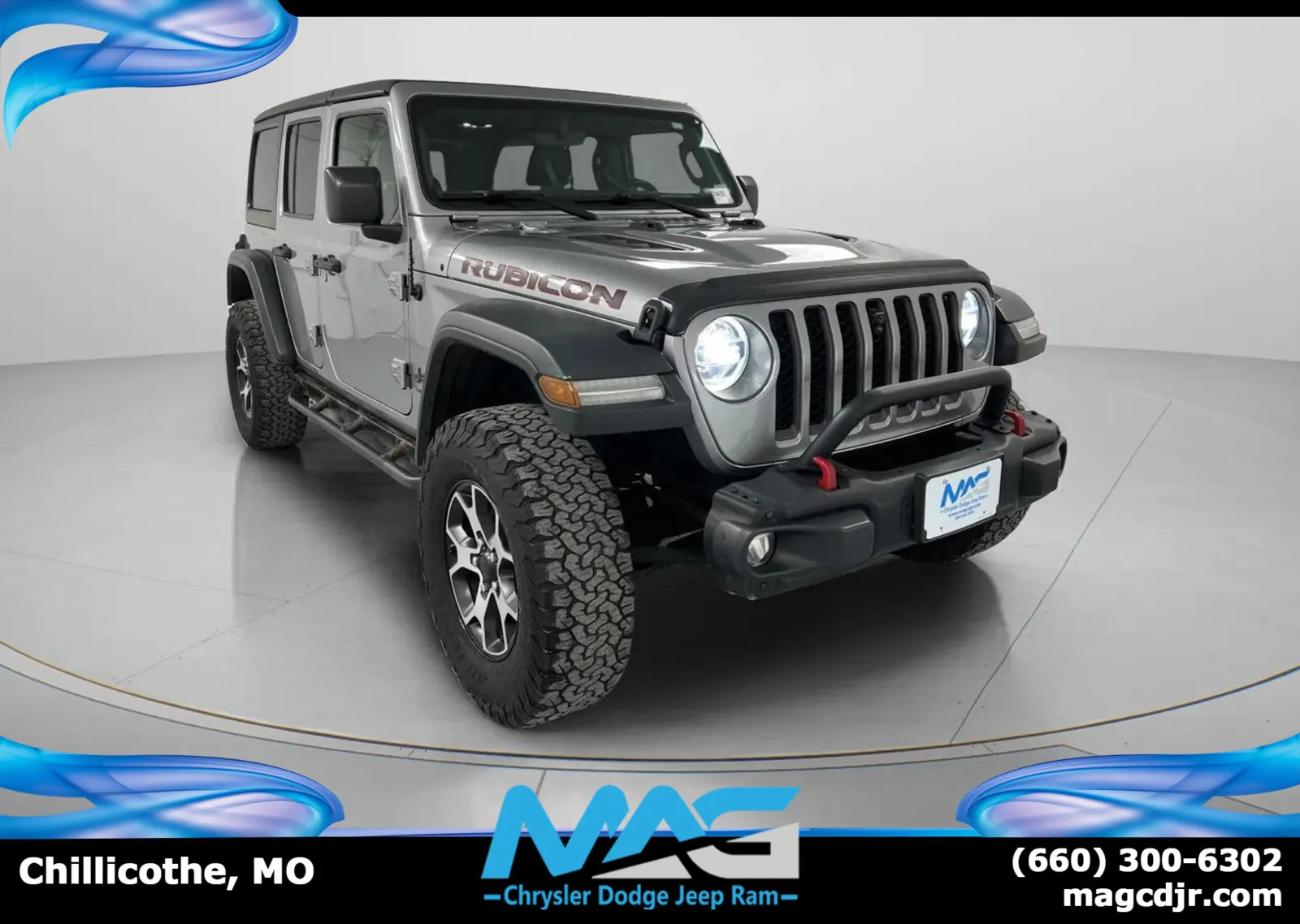 Silver 2021 Jeep Wrangler Unlimited Rubicon for sale in Chillicothe, MO