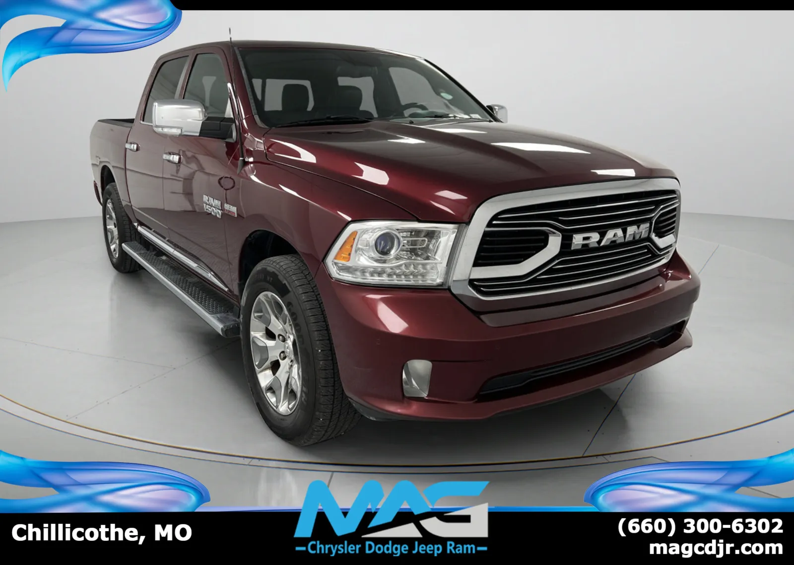 Red 2017 Ram 1500 Limited for sale in Chillicothe, MO