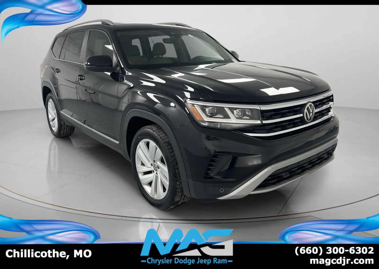 Black 2021 Volkswagen Atlas 3.6L V6 SEL for sale in Chillicothe, MO