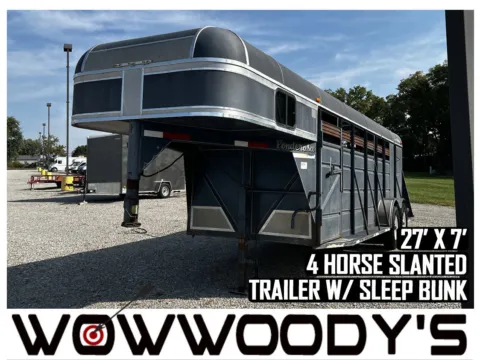 Blue 1999 Ponderosa Horse Trailer for sale in Chillicothe, MO