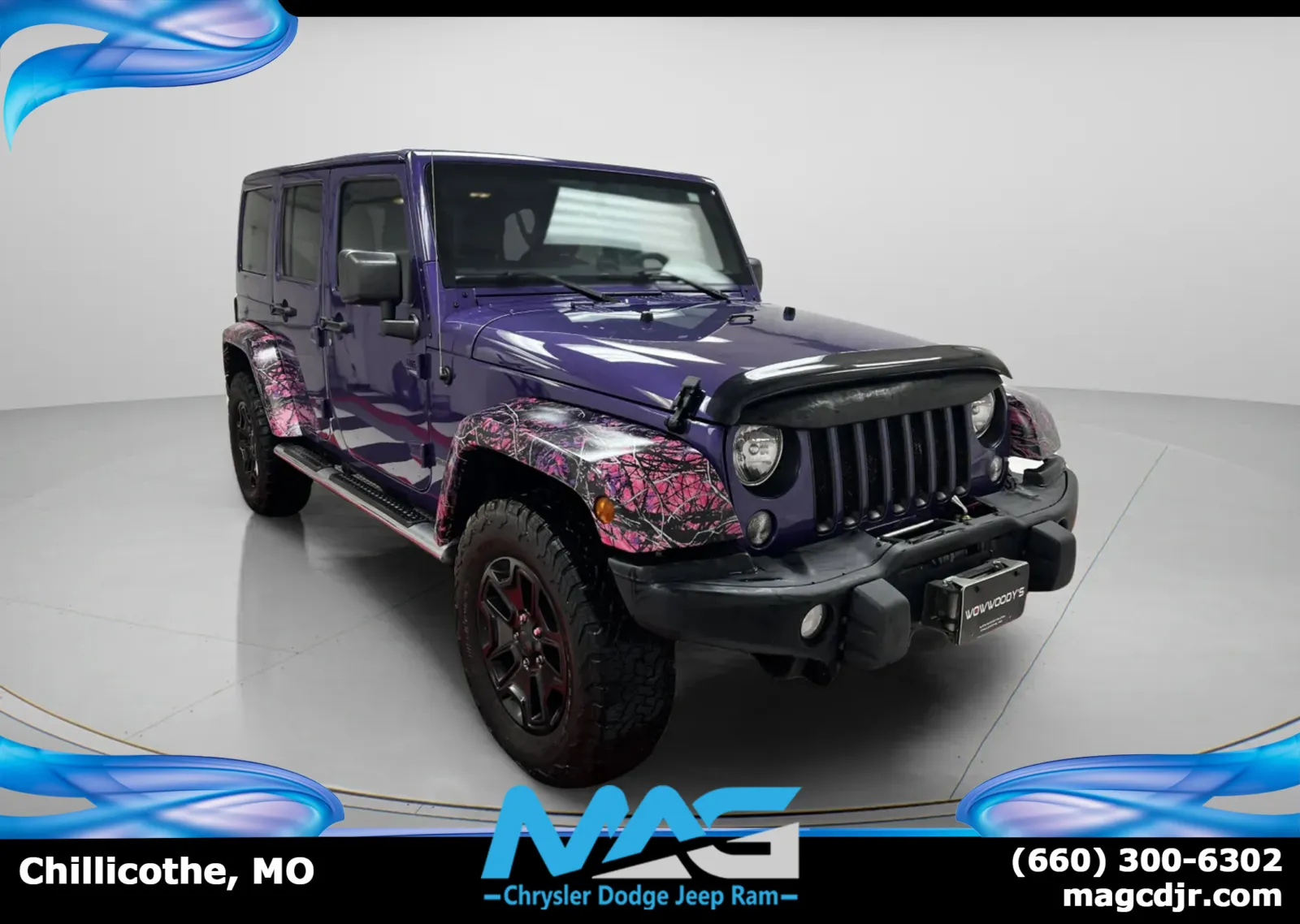 Purple 2016 Jeep Wrangler Unlimited Backcountry for sale in Chillicothe, MO