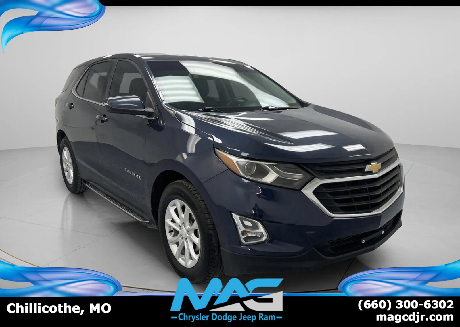 Blue 2018 Chevrolet Equinox LT for sale in Chillicothe, MO