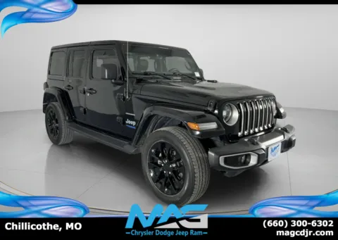 Black 2021 Jeep Wrangler 4xe Unlimited Sahara for sale in Chillicothe, MO