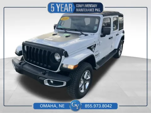 White 2020 Jeep Wrangler Unlimited Sahara for sale in Omaha, NE