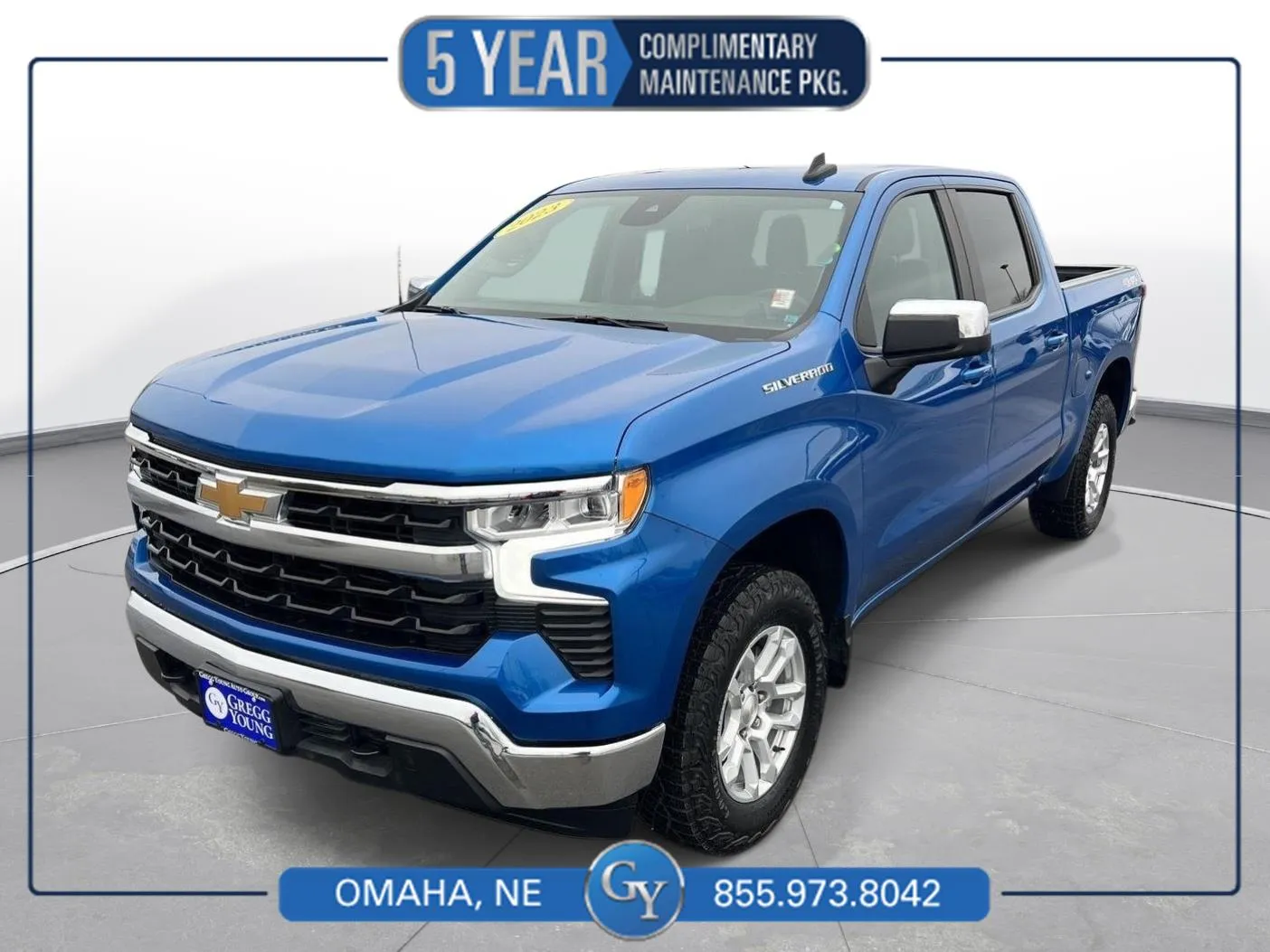 Blue 2023 Chevrolet Silverado 1500 LT for sale in Omaha, NE