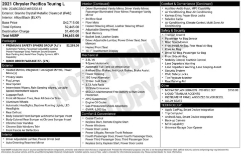 Photos of 2021 Chrysler Pacifica Touring L for sale in Omaha, NE at Gregg Young Chevrolet of Omaha