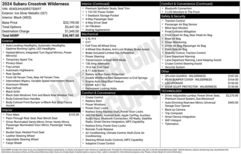 Photos of 2024 Subaru Crosstrek Wilderness for sale in Omaha, NE at Gregg Young Chevrolet of Omaha
