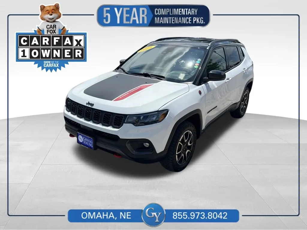 White 2025 Jeep Compass Trailhawk for sale in Omaha, NE