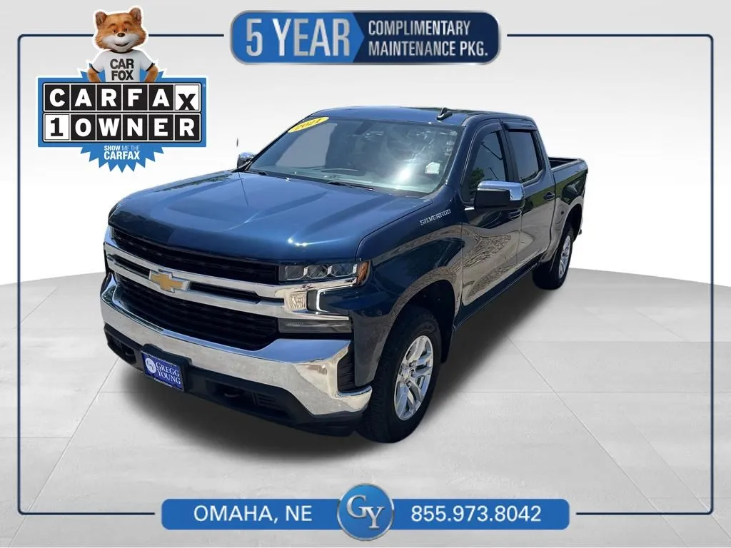 Blue 2021 Chevrolet Silverado 1500 LT for sale in Omaha, NE