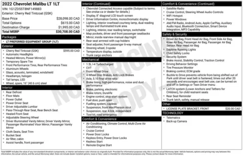 Photos of 2022 Chevrolet Malibu LT for sale in Omaha, NE at Gregg Young Chevrolet of Omaha