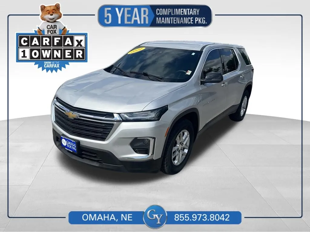 Silver 2022 Chevrolet Traverse LS for sale in Omaha, NE