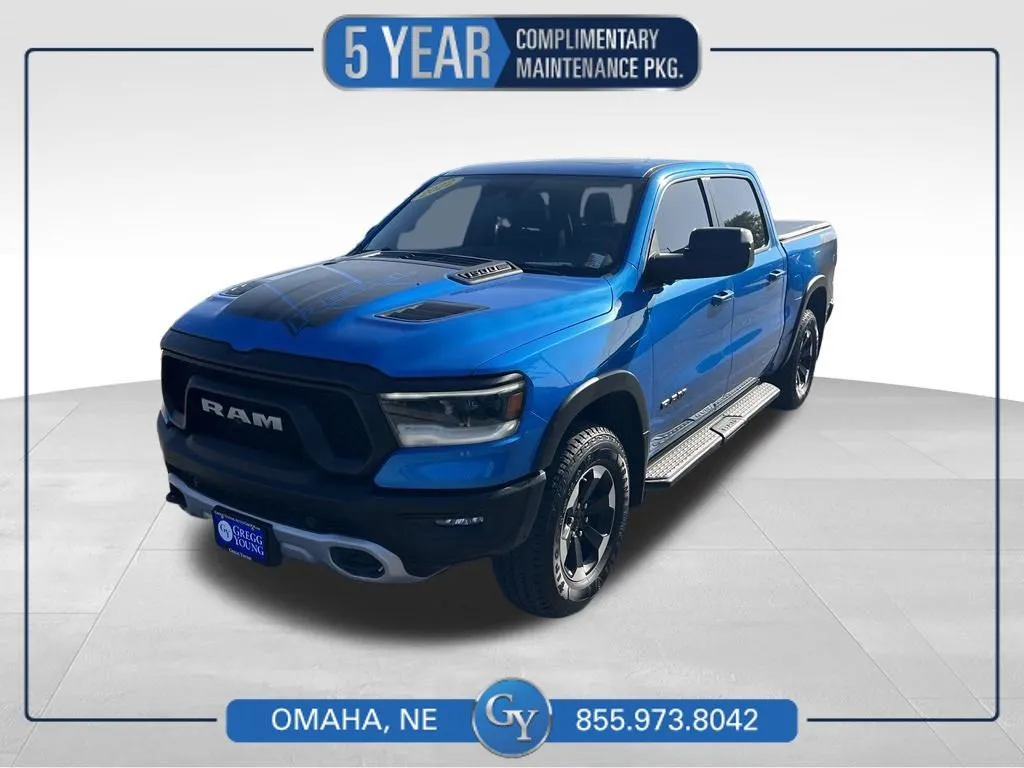 Blue 2022 Ram 1500 Rebel for sale in Omaha, NE
